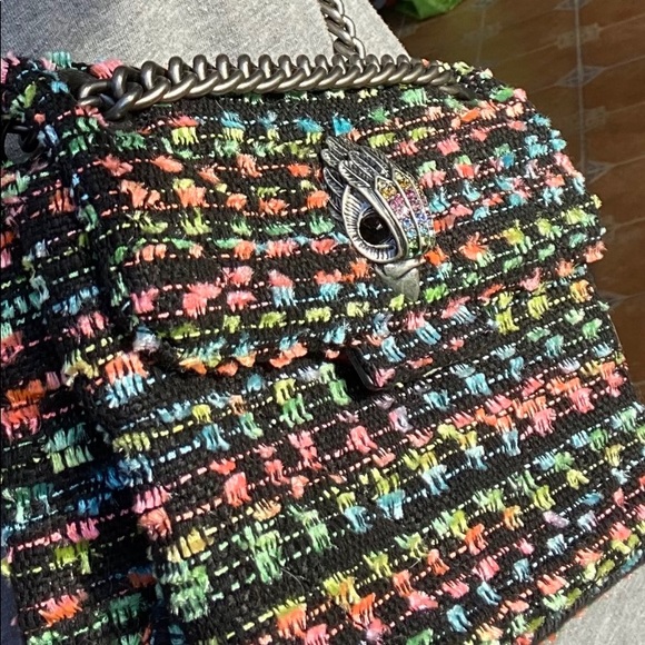 ๐ฏ Authentic KURT GEIGER TWEEDED Multicolor/ Neon Small Bag - Picture 12 of 15